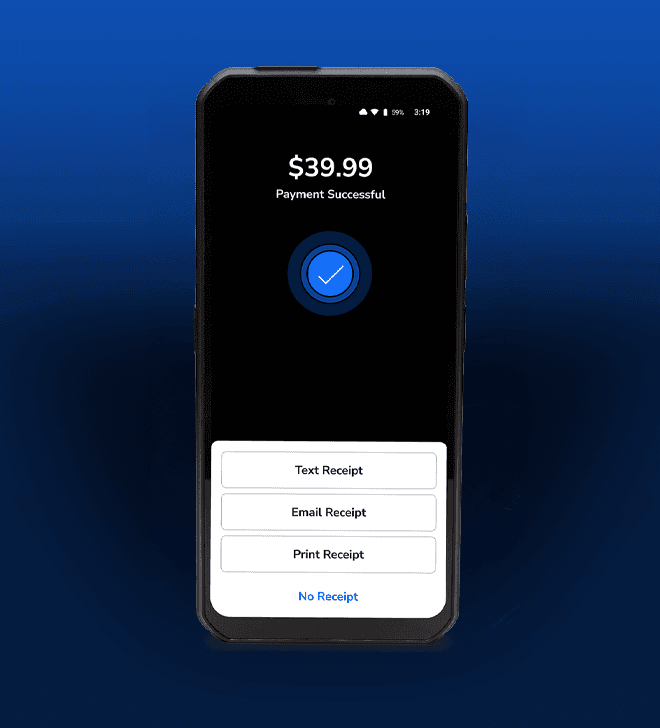 Shift4 handheld POS device for tableside ordering and payment